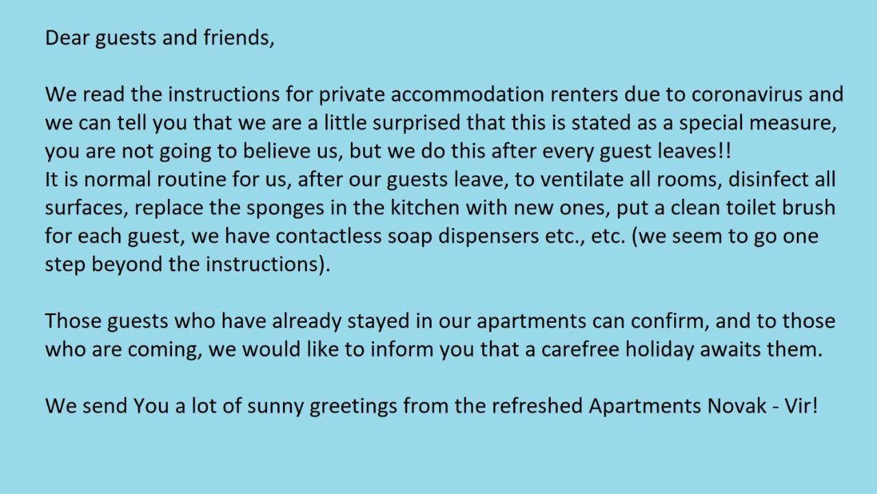 Apartmani Novak - Vir Ngoại thất bức ảnh